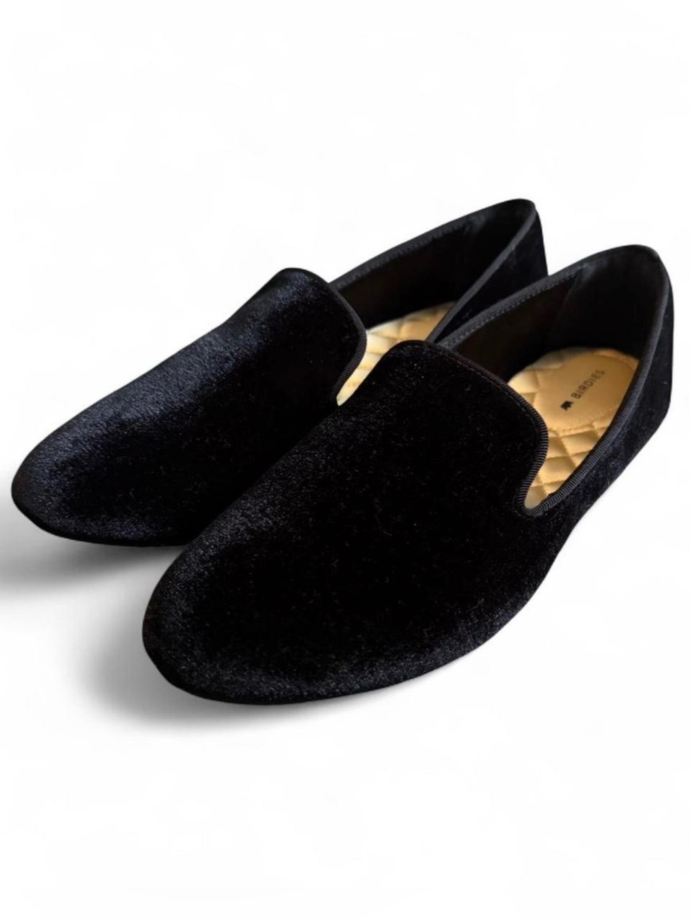 Women’s Black Velvet Slip-On Loafers